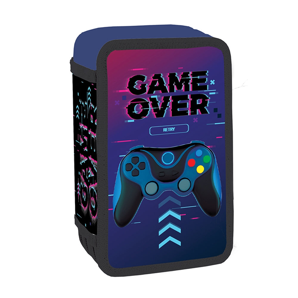 Penar echipat cu 3 fermoare și 39 piese Game Over - S-COOL / OFFISHOP SC3289