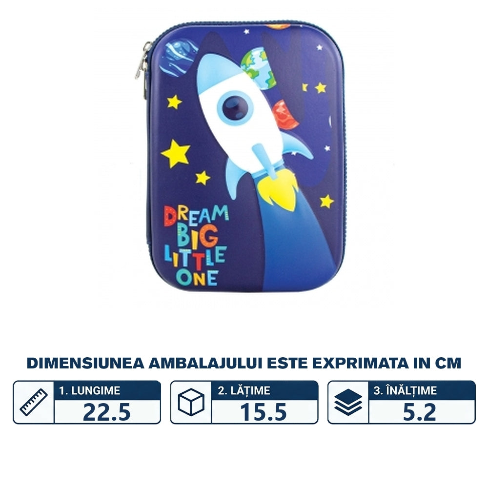 Penar neechipat 3D DREAM BIG 22,5×15,5×5,2 cm - S-COOL / OFFISHOP SC2497