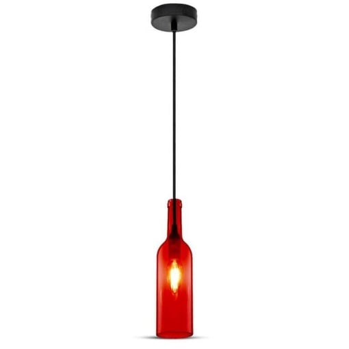 Pendul Tavan Model Sticla Vin Culoare Gri Deschis