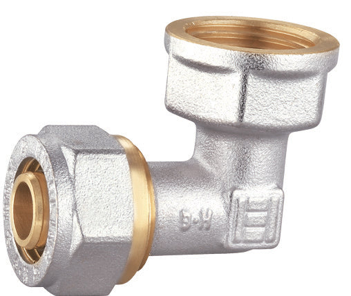 Cot alamă pres pentru țeavă PEX-AL 16 x 1/2"