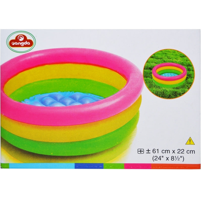 Piscină gonflabilă pentru copii cu model curcubeu 61 × 22 cm FD61