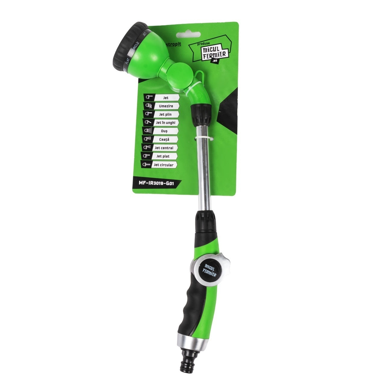 Pistol de stropit cu tijă și 9 funcții de stropire Micul Fermier MF-IR3019-G01