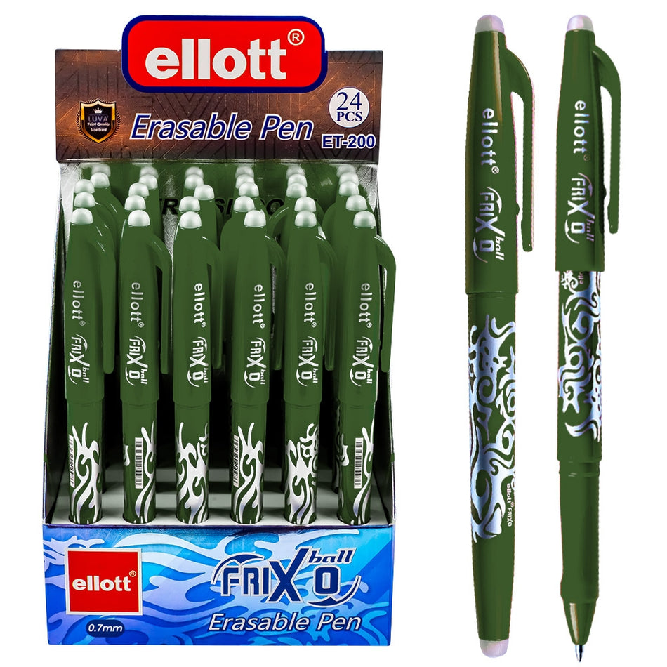 Pix cu cerneala termosensibila, clips, mina verde, 0.7 mm -  ELLOTT
