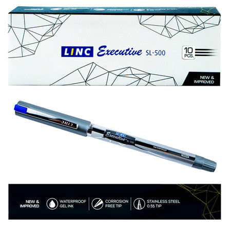 Pix Cu Gel Linc Executive Albastru 0,5mm 750blu