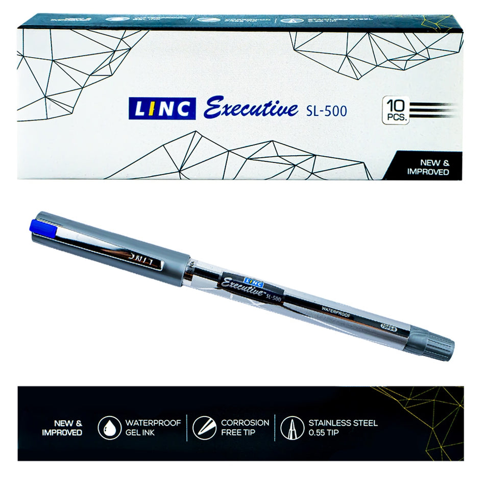 Pix Cu Gel Linc Executive Albastru 0,5mm 750blu