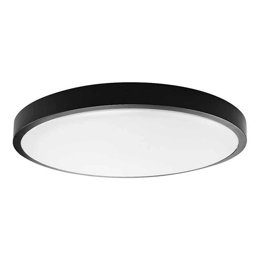 Plafoniera Led 24w Ip44 6500k Alb Rece - Negru