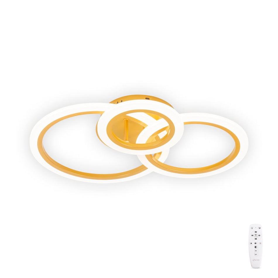 Plafoniera Moderna Led 45w Cu Telecomanda Oro Erste