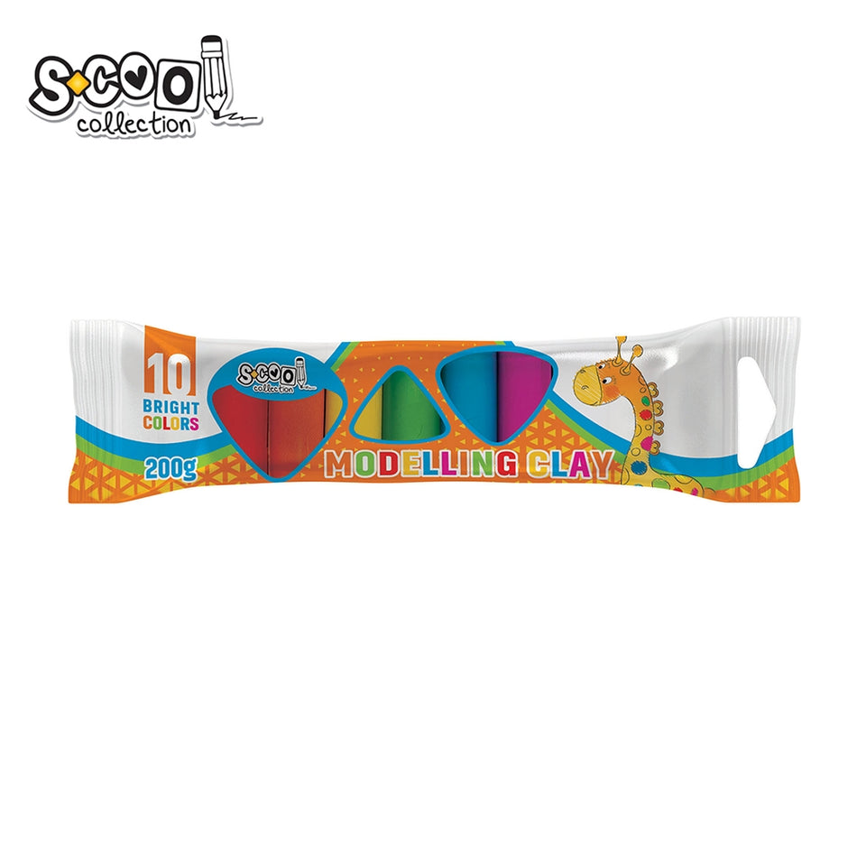 Plastilină set 10 culori 200 g pentru copii S-COOL / OFFISHOP SC960