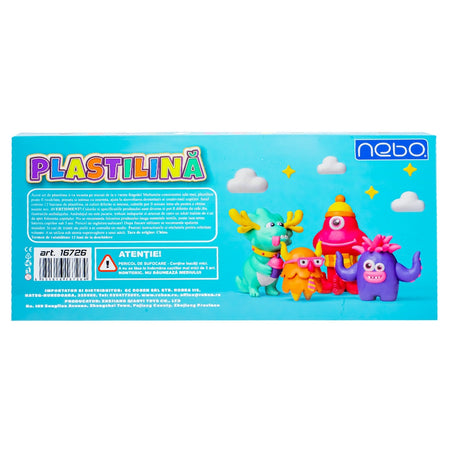 Plastilina 12 culori, NEBO