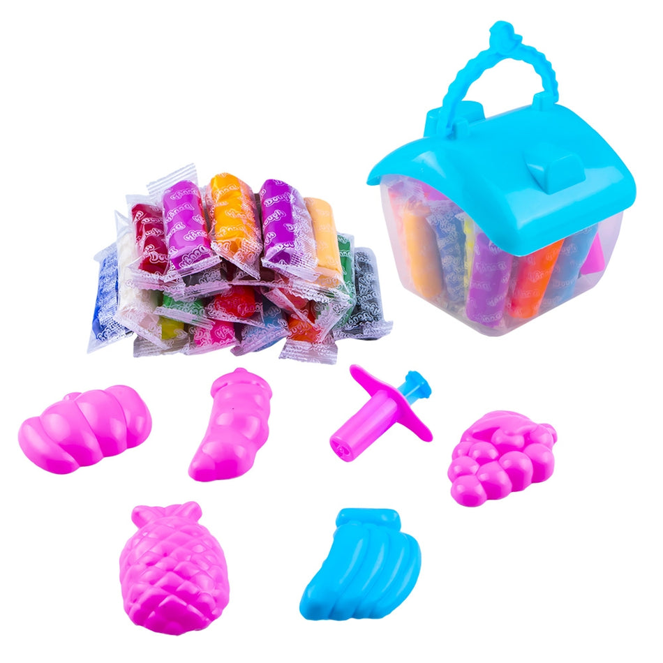 Plastilina 18 culori cu casuță și accesorii de modelaj NEBO 16790