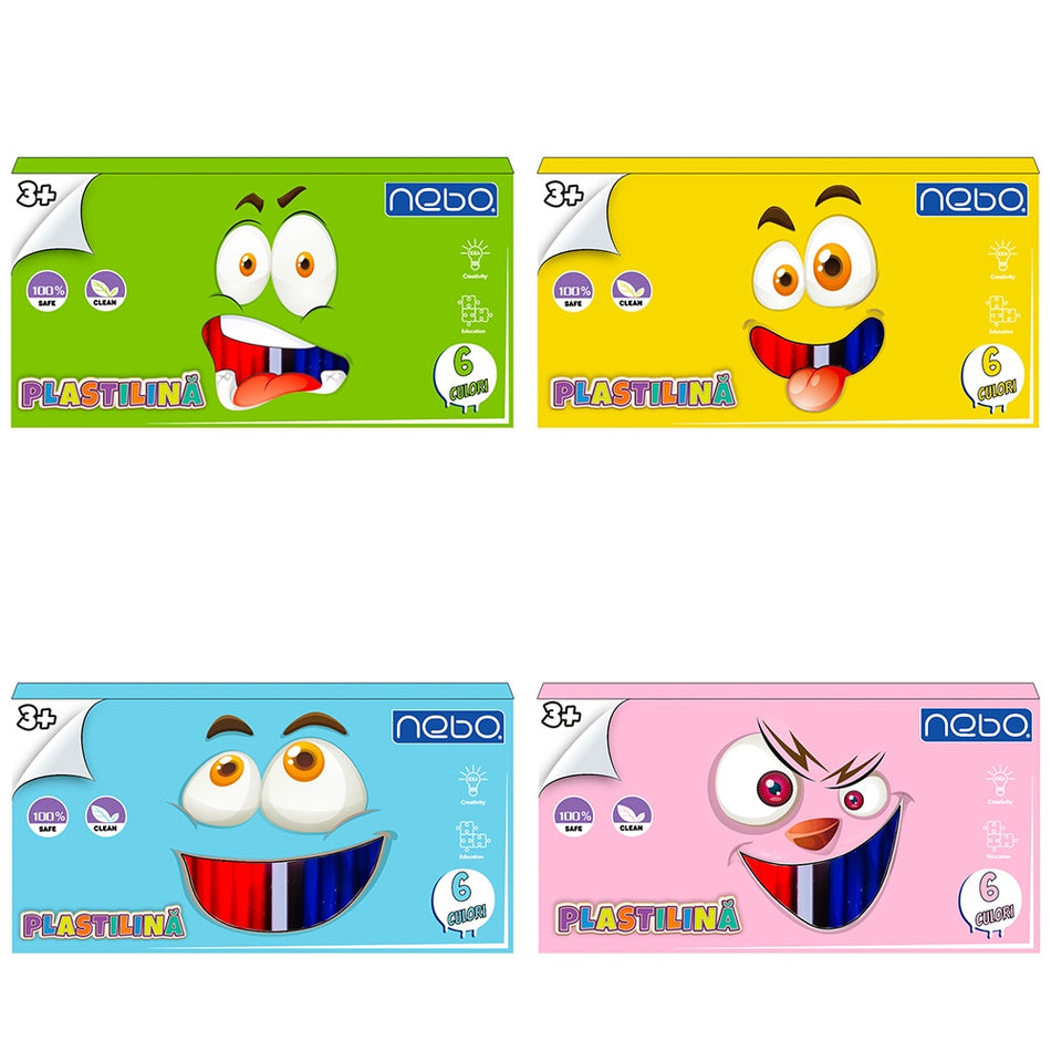 Plastilina 6 Culori/Blister 16785 Nebo