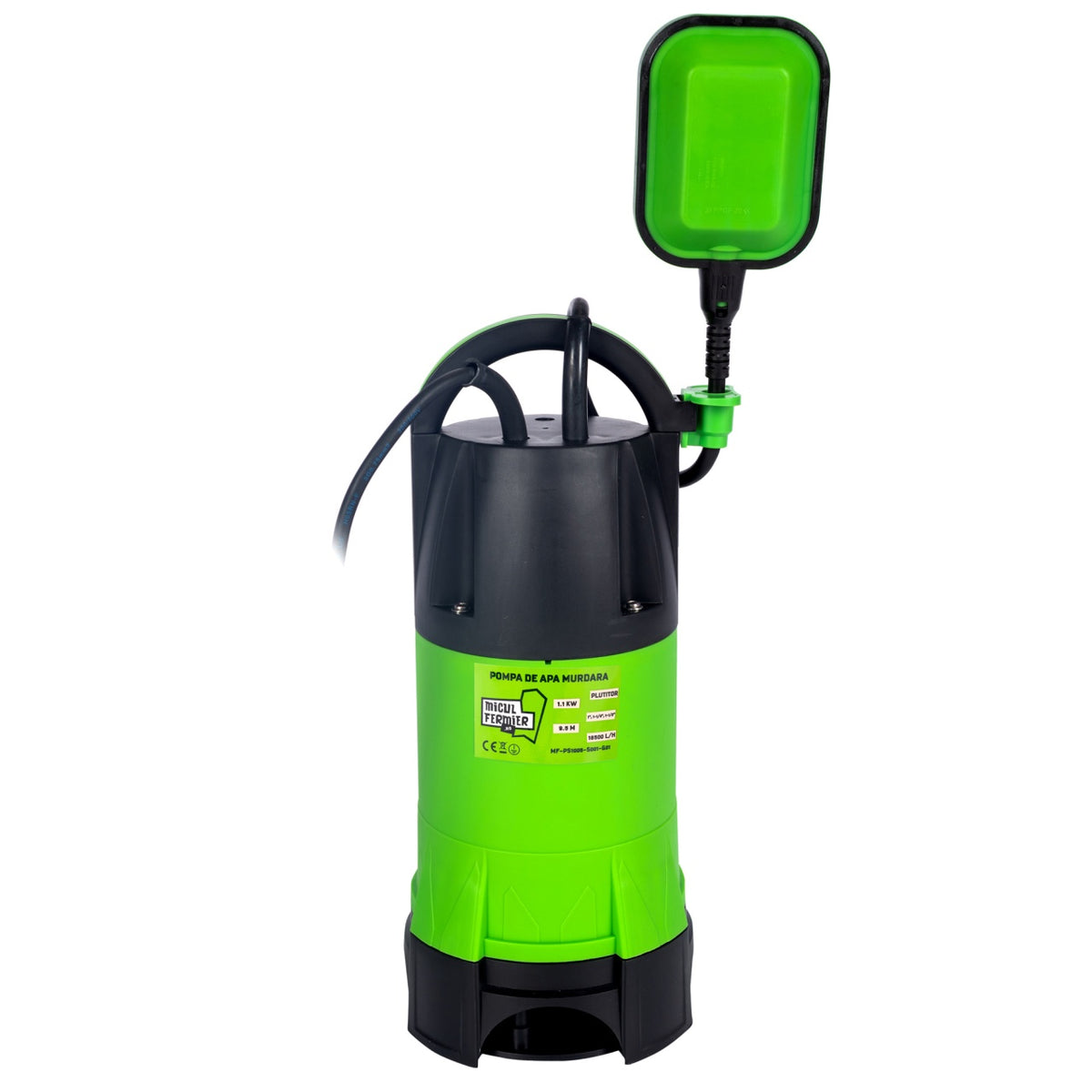 Pompa apă murdară cu plutitor, 1.1 kW, debit maxim 18500 l/h, 9.5 m MF-PS1005-S001-G01