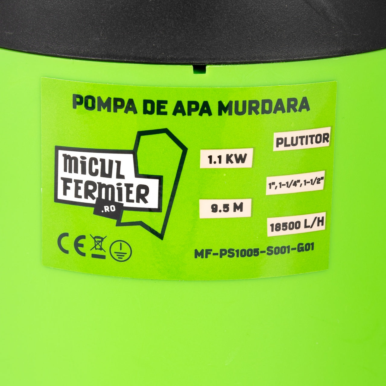 Pompa apă murdară cu plutitor, 1.1 kW, debit maxim 18500 l/h, 9.5 m MF-PS1005-S001-G01