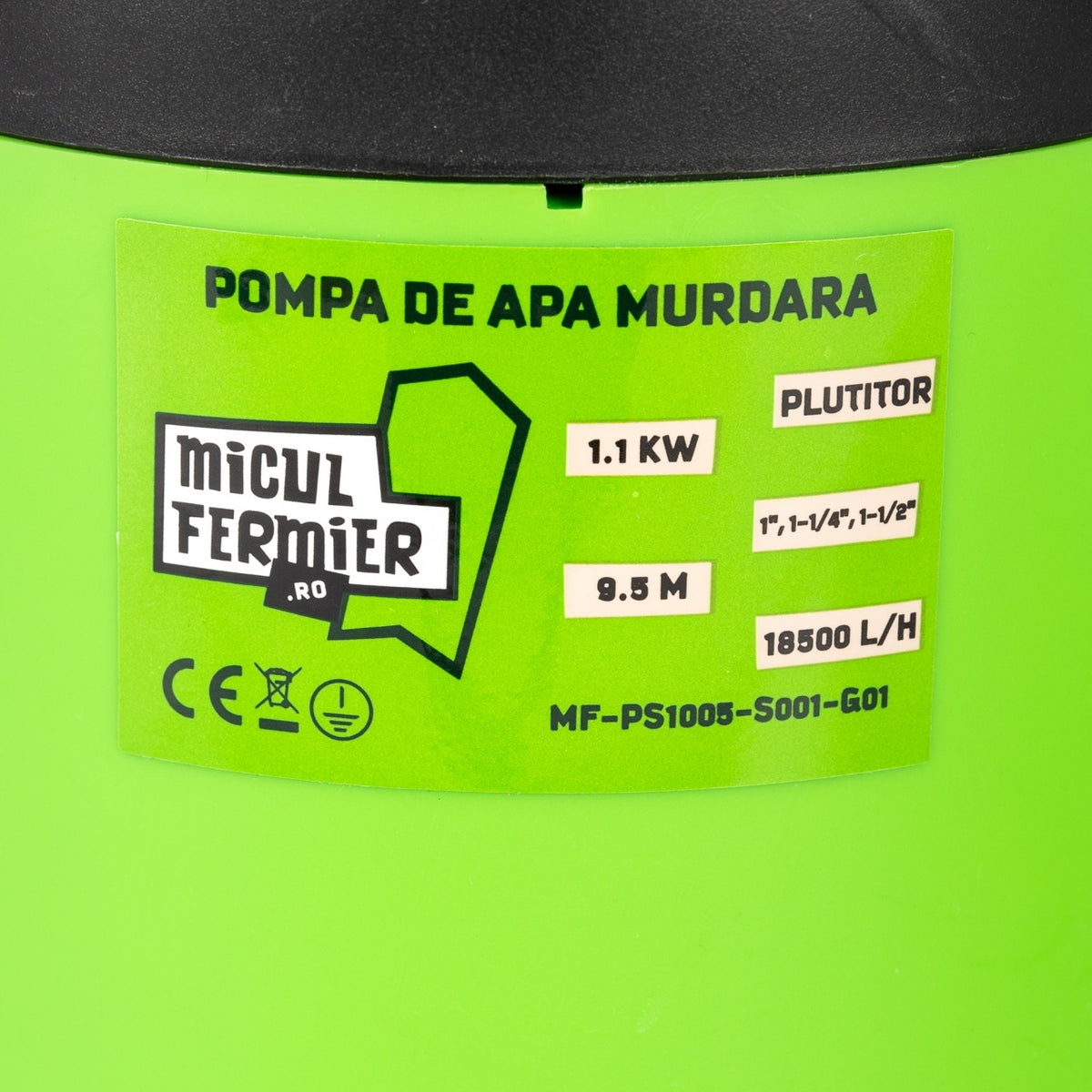 Pompa apă murdară cu plutitor, 1.1 kW, debit maxim 18500 l/h, 9.5 m MF-PS1005-S001-G01