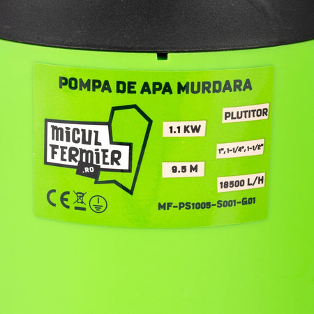 Pompa apă murdară cu plutitor, 1.1 kW, debit maxim 18500 l/h, 9.5 m MF-PS1005-S001-G01