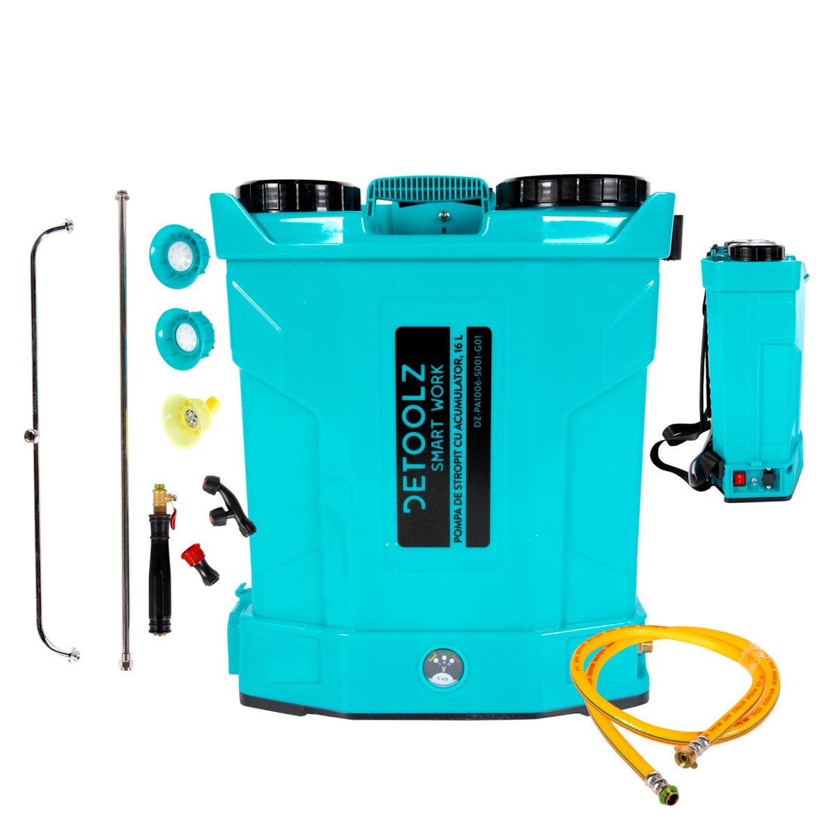 Pompă de stropit cu acumulator 16L, pulverizare electrică, autonomie extinsă Detoolz DZ-PA1006-S001-G01