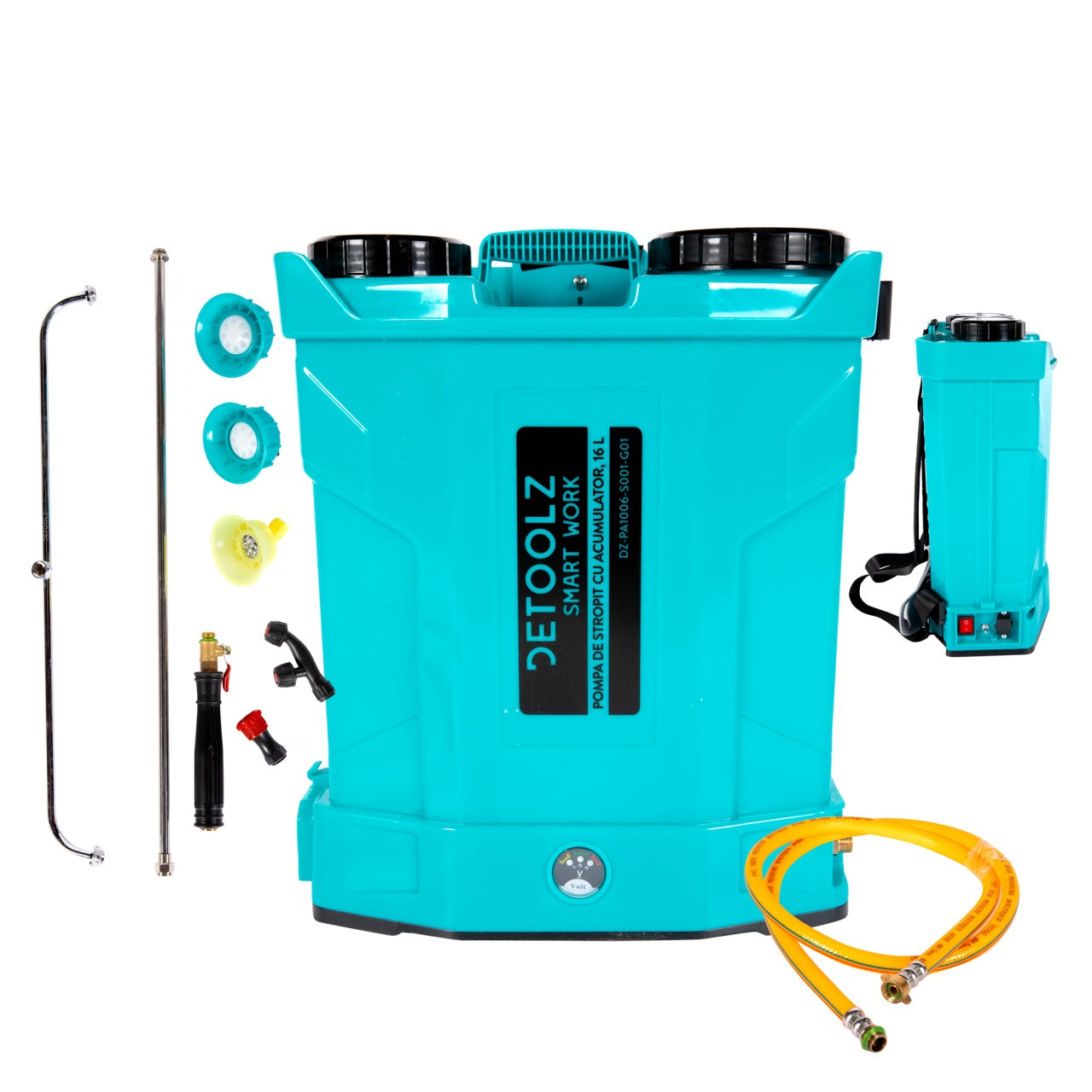 Pompă de stropit cu acumulator 16L, pulverizare electrică, autonomie extinsă Detoolz DZ-PA1006-S001-G01
