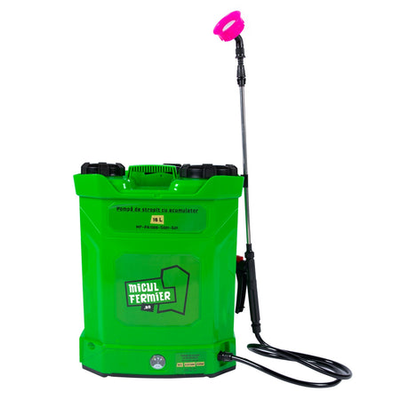 Pompa de stropit cu acumulator 16 l cu suport lombar Micul Fermier MF-PA1006-S001-G01
