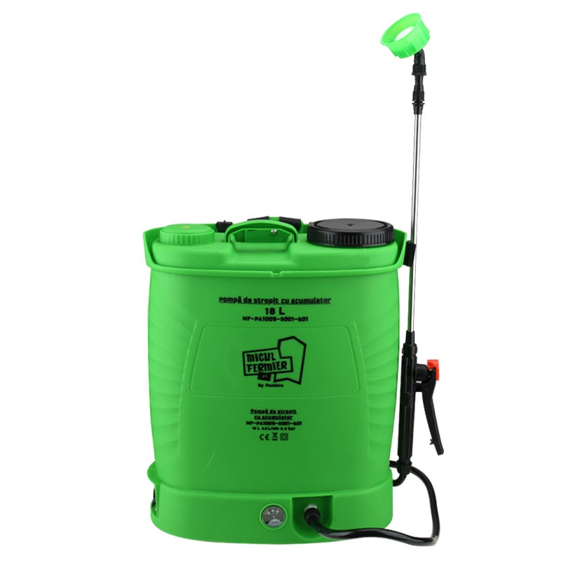 Pompa de stropit 18L cu acumulator, lance telescopică, Micul Fermier MF-PA1009-S001-G01