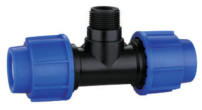 Teu PE cu filet exterior, 40 mm × 1 1/4″