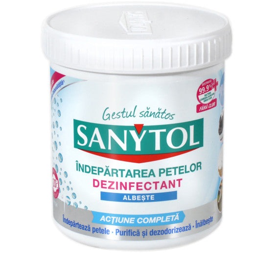 Dezinfectant Pudra Sanytol Pentru Rufe Albe 450gr