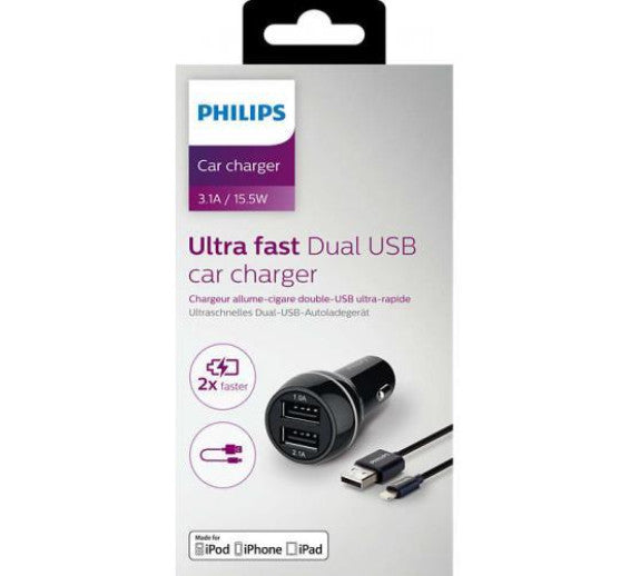 Incarcator Auto Dual Usb Ultra-rapid Philips