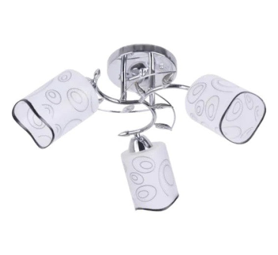Lustra Dots Cu 3 Surse De Iluminare, 3xe27, Alb/crom