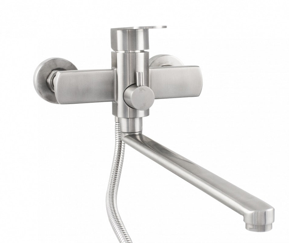 Baterie Cada Inox Pipa 300mm Si Suport Dus Tip B