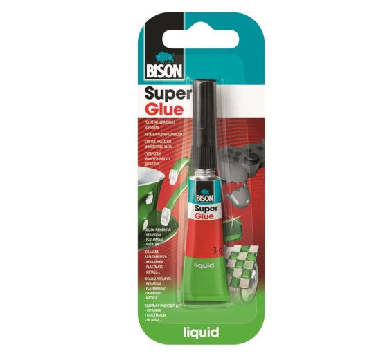 Adeziv Lichid Instant Bison Super Glue 3g*12 Bistere