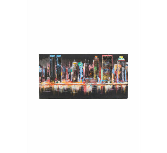 Tablou Pictat Manual Night Lights  70x140cm