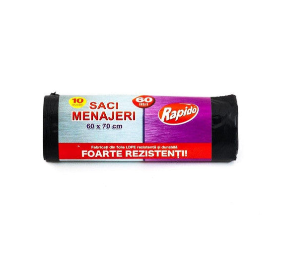 Saci Menajeri 60 L 10buc/Rola- Ldpe