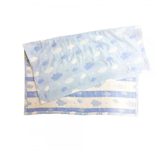 Paturica Jacquard Happy Cloud 70*90 215gsm Albastru