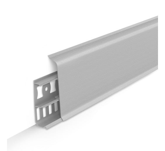 Plinta Pvc Canal Cablu Klassic 85-D85002 Gri Deschis 8.5cm Lungime 2.2 M