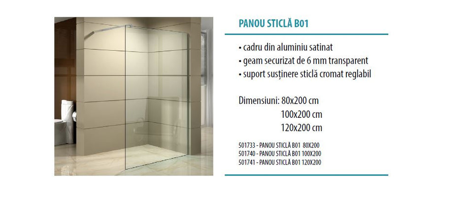 Panou Sticla B01 120x200