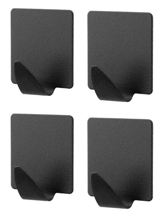 Set 4 Suporti Autoadezivi Niko Black
