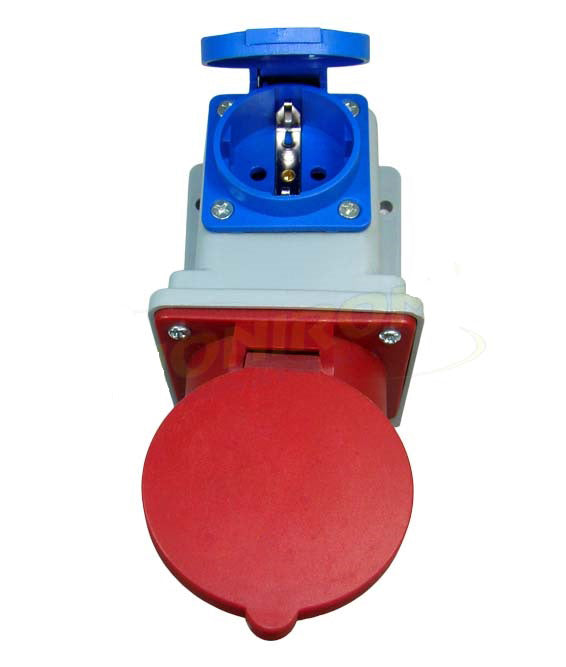 Priza Industriala Mixta 5p/32a + 2p/N - Aplicata (N125)