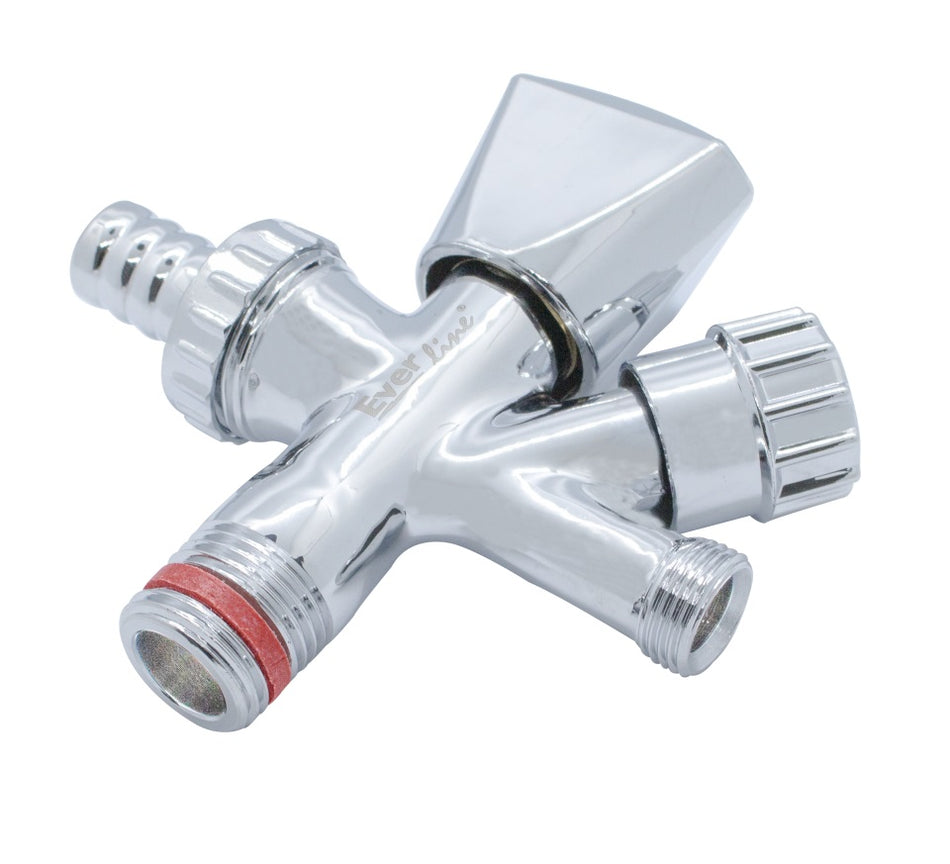 Robinet Coltar Combinat Cu Doua Iesiri 1/2"*3/8"*3/4"