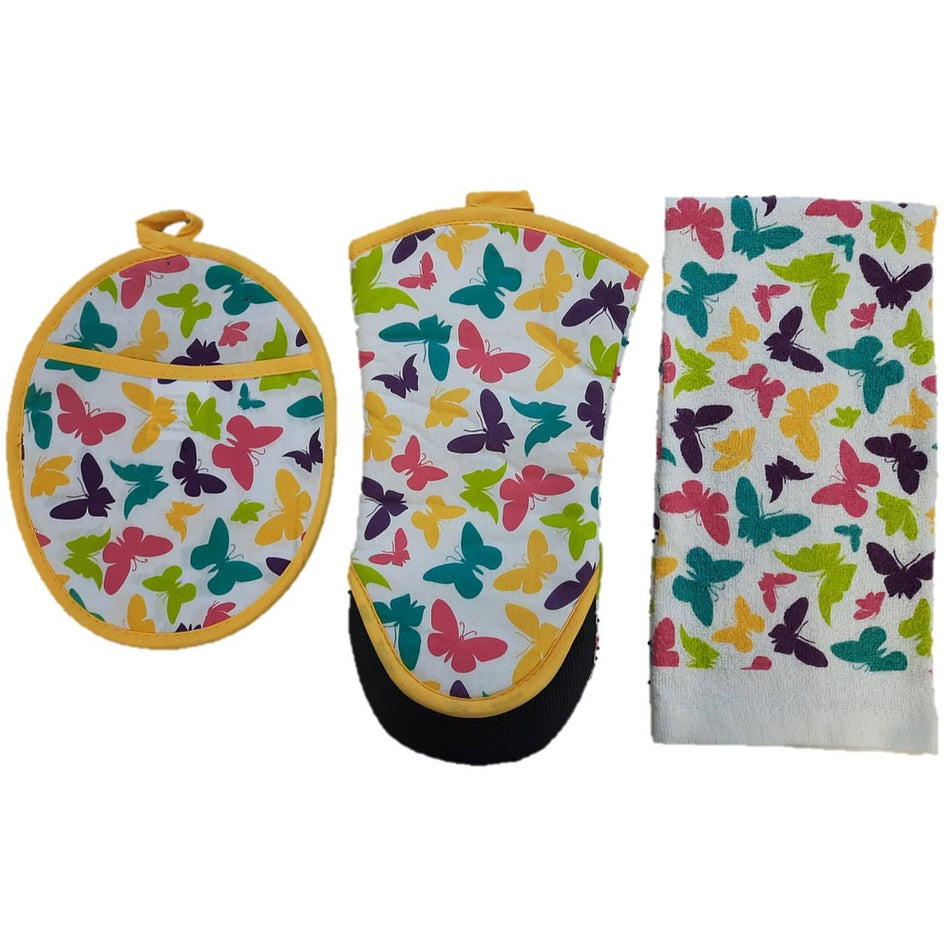 Set Bucatarie Neopren Fluturi