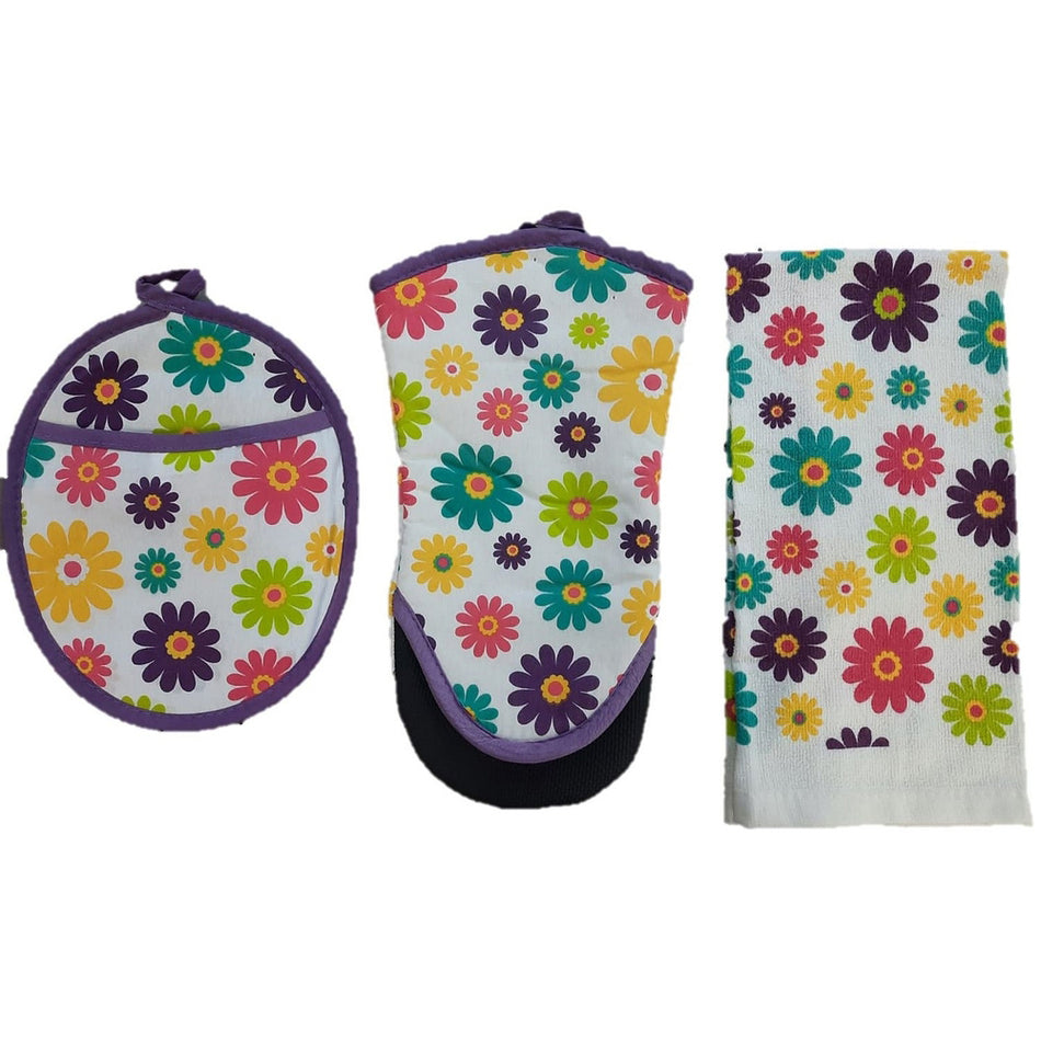 Set Bucatarie Neopren Flori