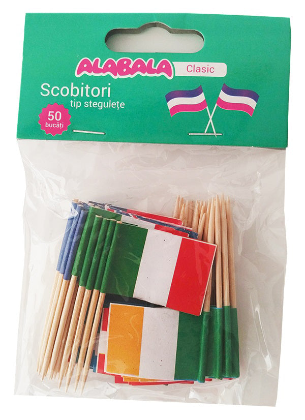 Set 50 Buc Scobitori Tip Stegulete Din Lemn