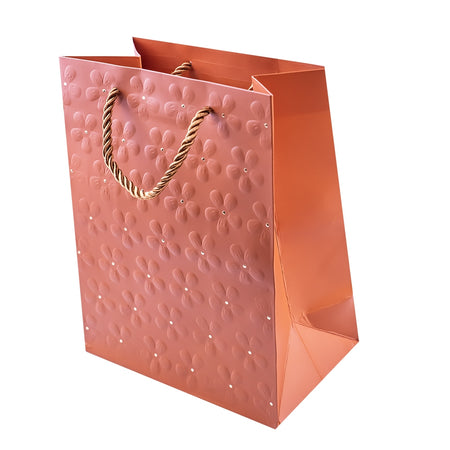 Punga cadou unicolora, Flori, premium 30x42x12 cm 834-L