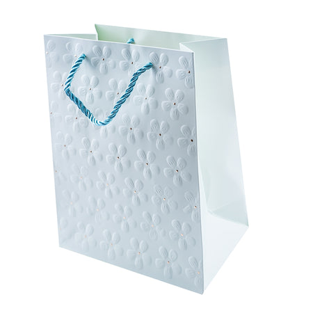 Punga cadou unicolora, Flori, premium 30x42x12 cm 834-L
