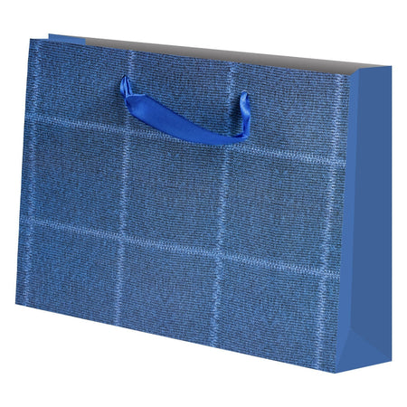 Punga cadou unicolora, Jeans, 40x30x14 cm