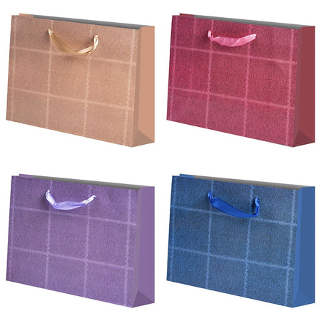 Punga cadou unicolora, Jeans, 40x30x14 cm