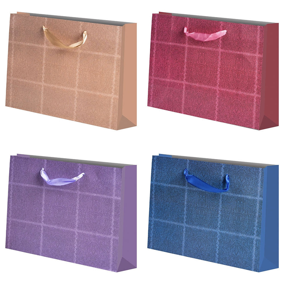 Punga cadou unicolora, Jeans, 40x30x14 cm