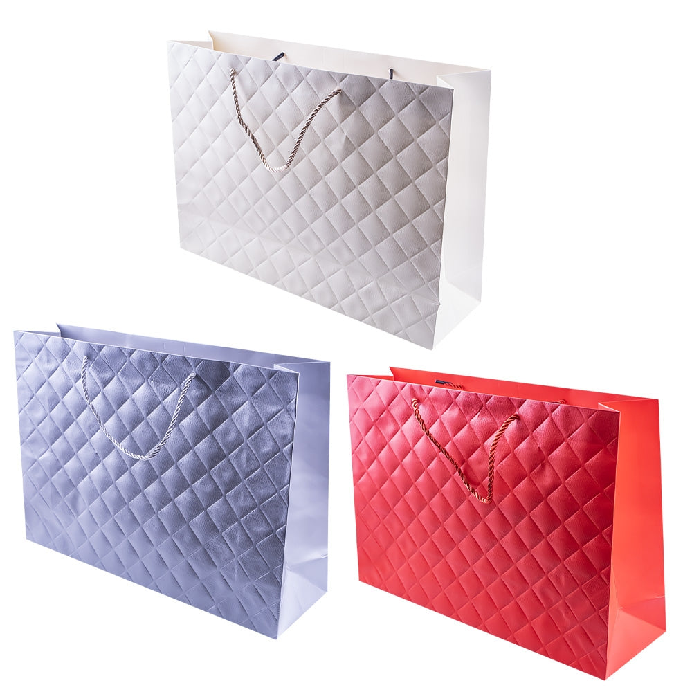 Pungă cadou unicoloră premium din carton 31x26x12 cm 838-M