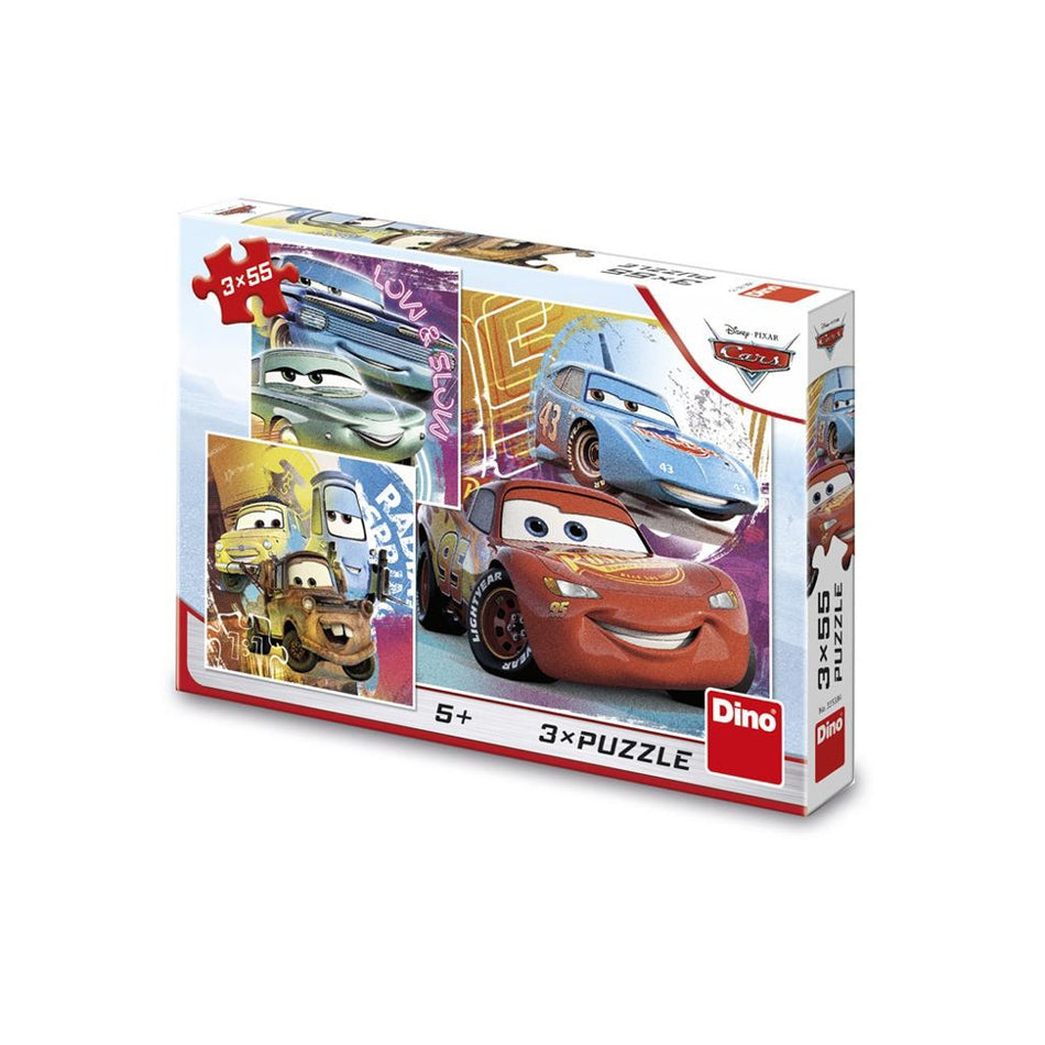Puzzle Cars, 3x55 Piese - Dino Toys 335394