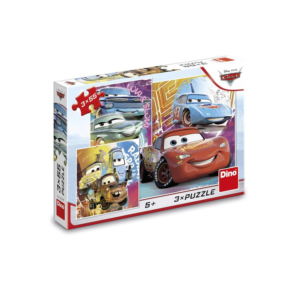 Puzzle Cars, 3x55 Piese - Dino Toys 335394