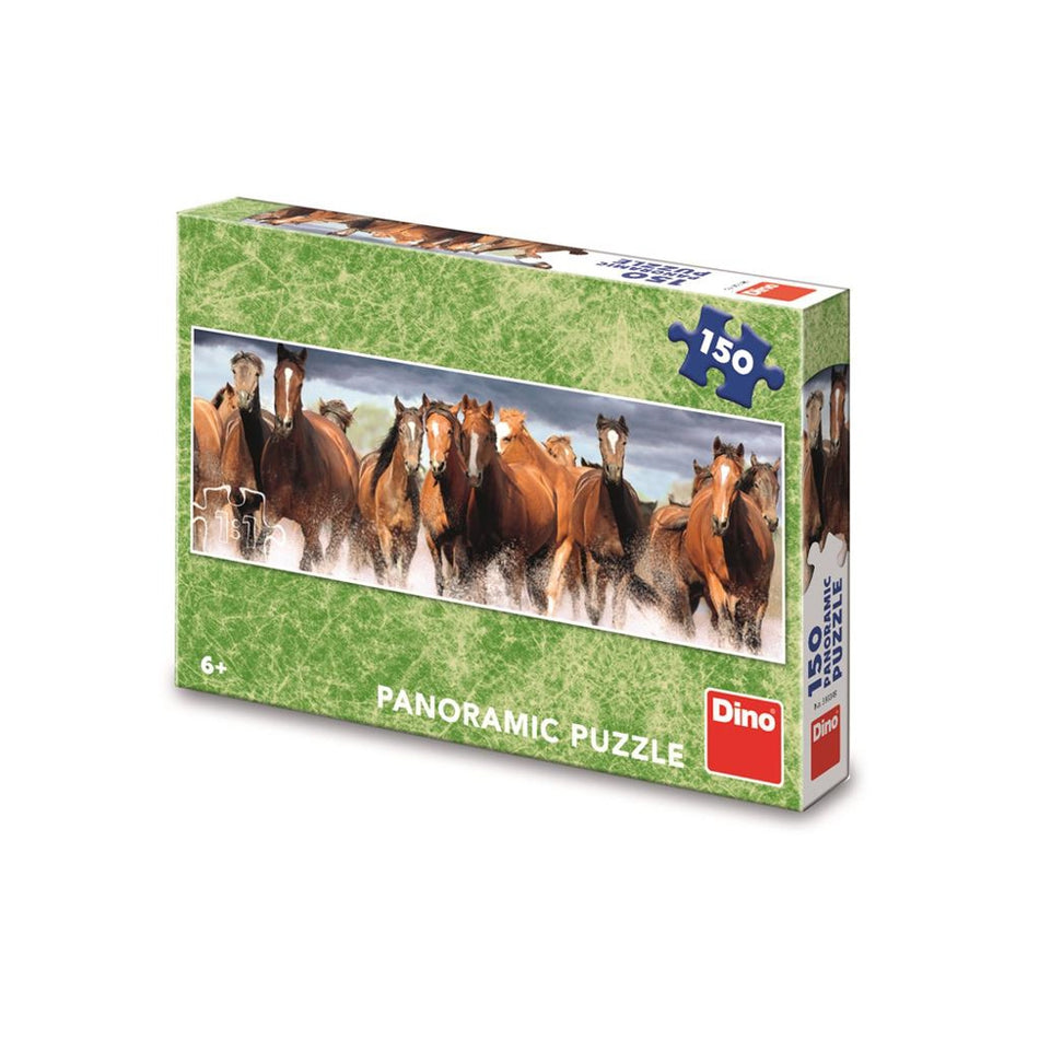 Puzzle 150 Piese, Panoramic, Cai - Dino Toys