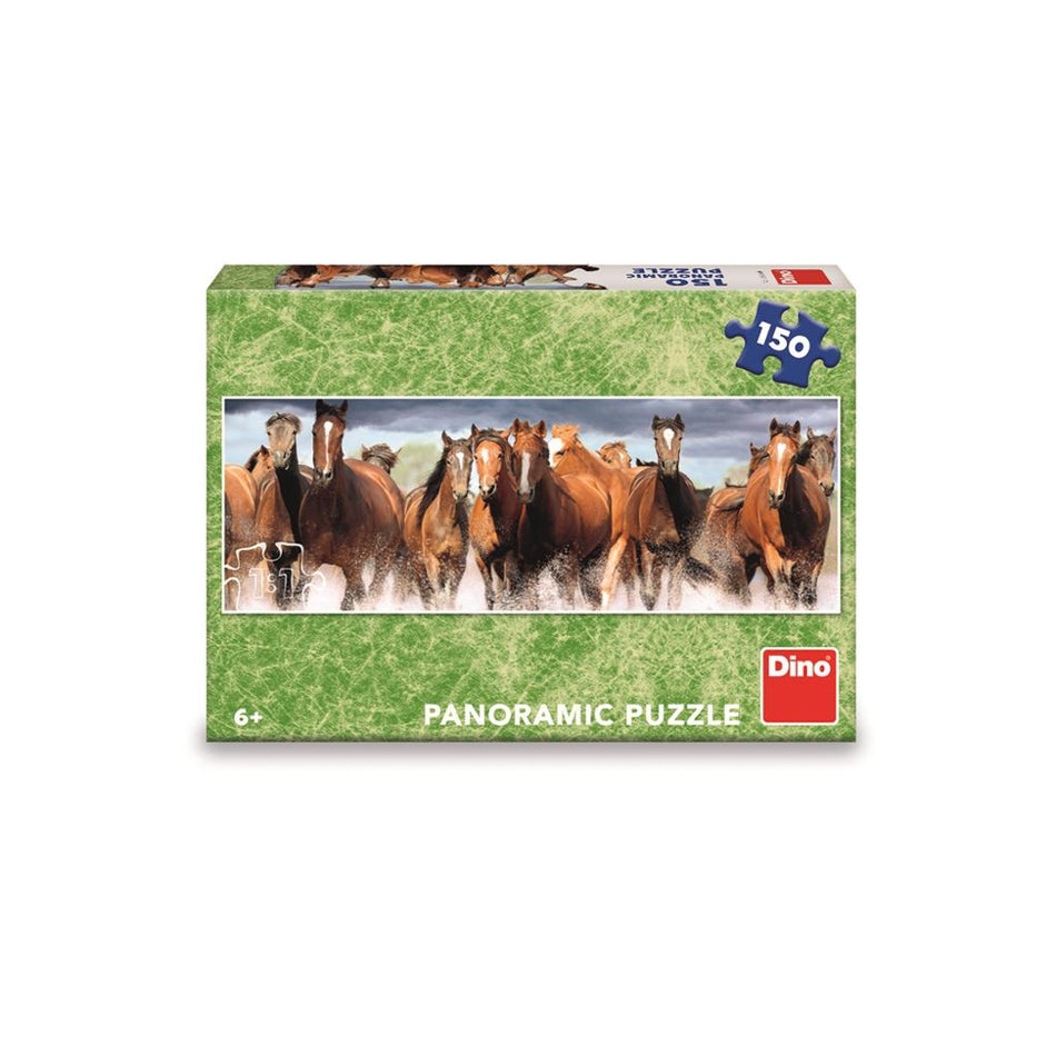 Puzzle 150 Piese, Panoramic, Cai - Dino Toys